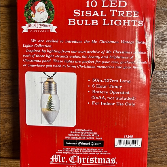 Mr. Christmas • 10 LED Sisel Tree Bulb Lights • New W/Box - Picture 9 of 9